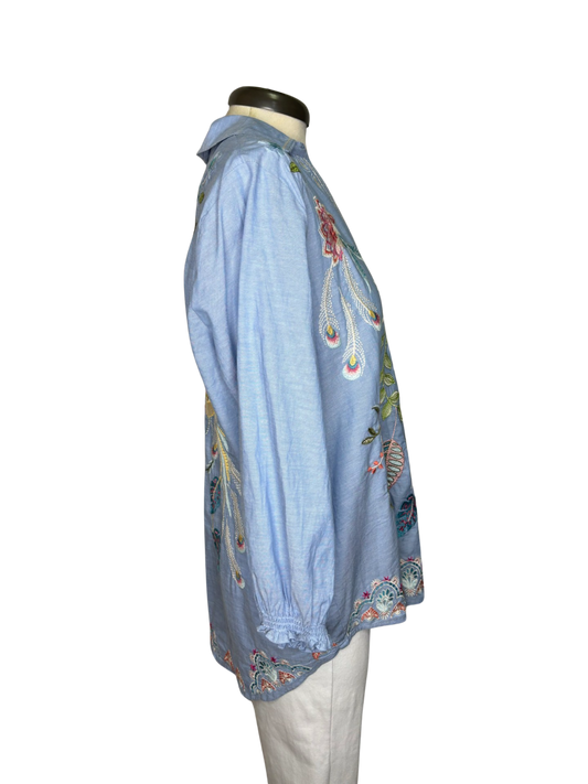 Emika Relaxed Smocked Shirt