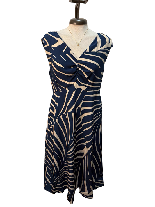 V Neck Sleeveless Midi Wrap Dress