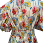 Floral Puff Sleeve Midi Dress Vanilla Mix