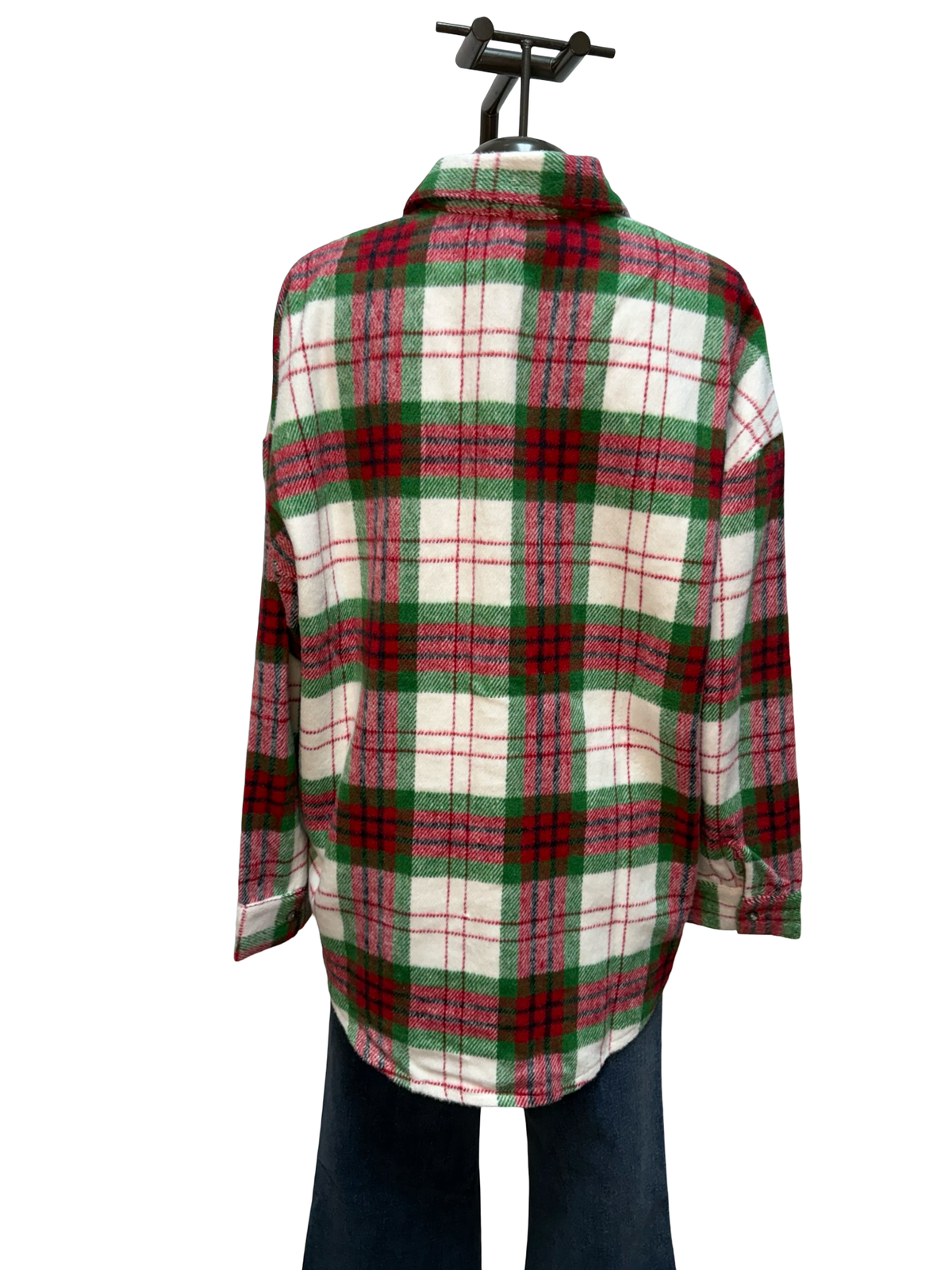 Plaid Shacket Red/Green