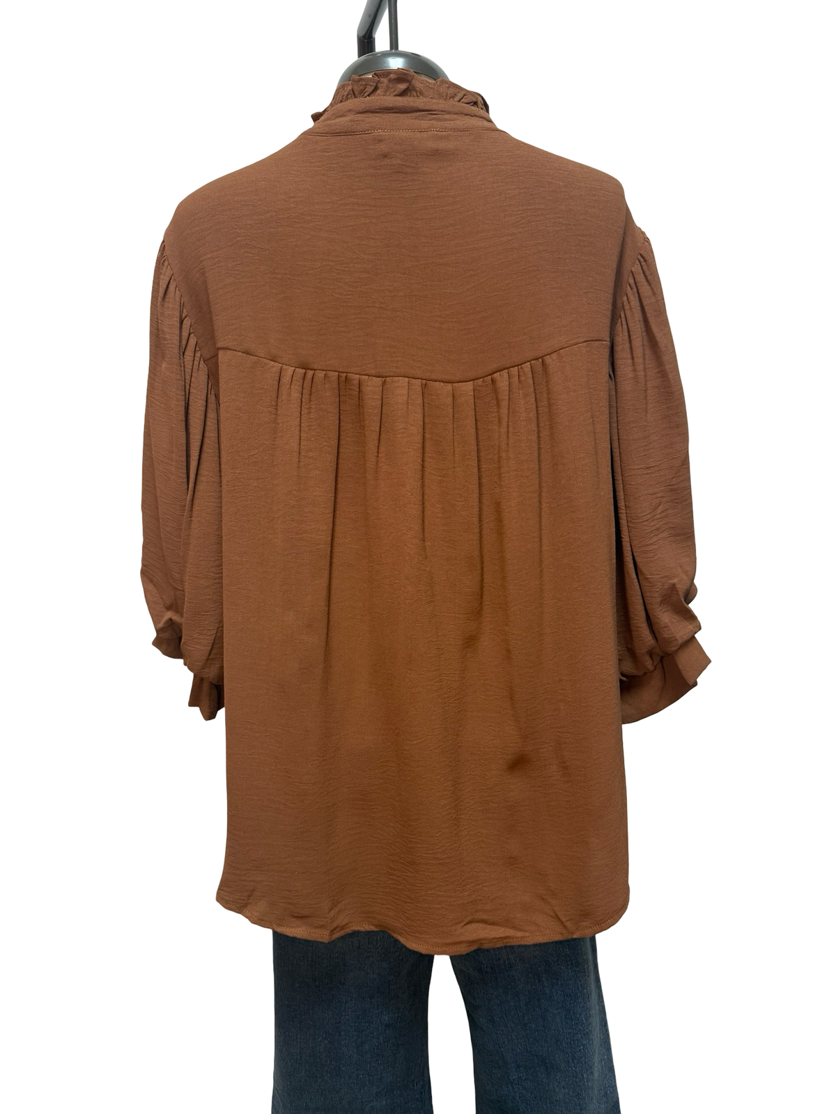 Balloon Sleeve Blouse Mocha
