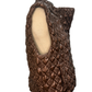 Cropped Quilted Vest Brown
