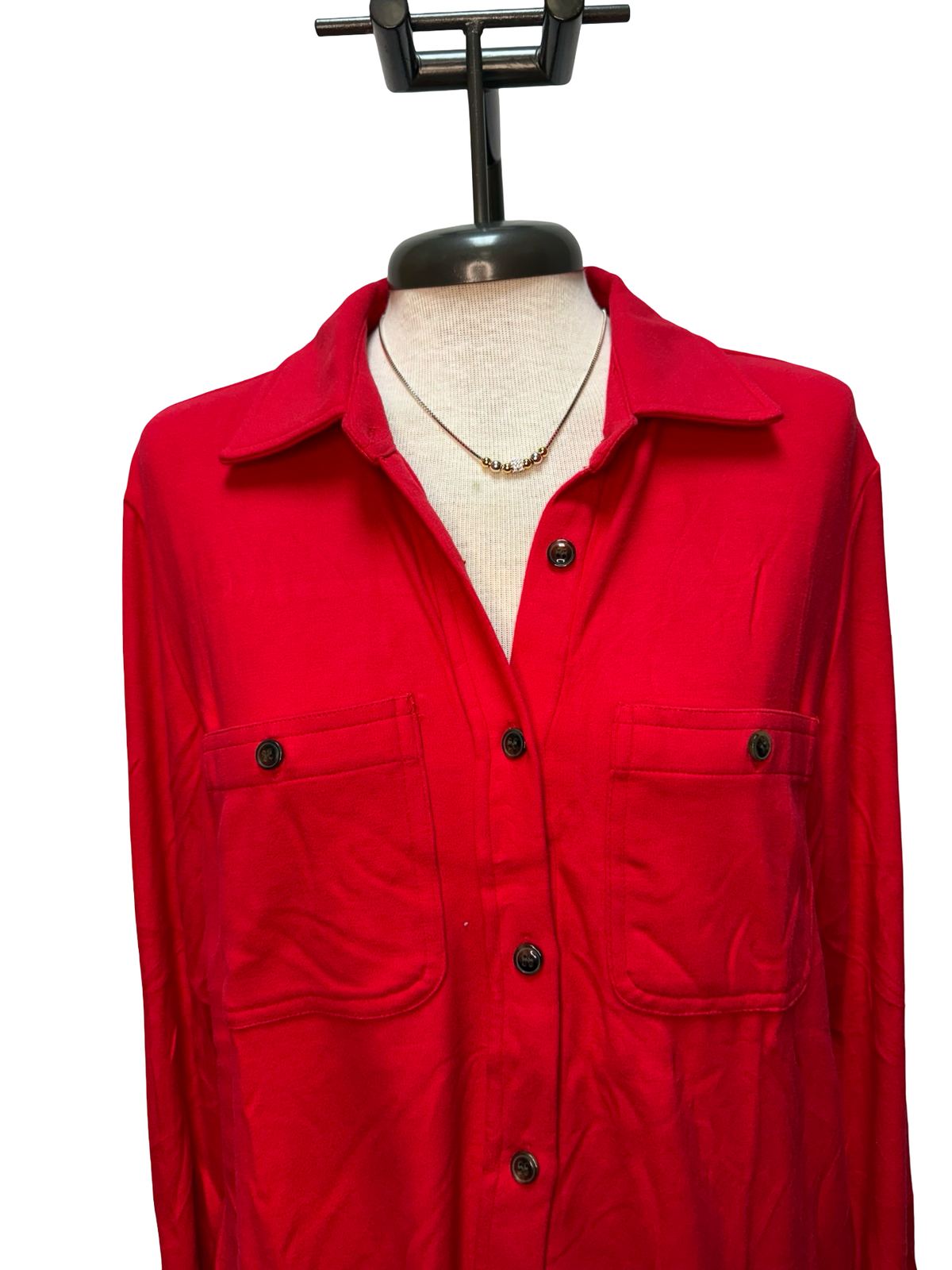 Super Soft Button Up Red