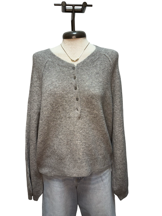 Westmont Henley Sweater Classic Heather Grey