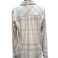 White, Gray, & Light Blue Plaid Button Up