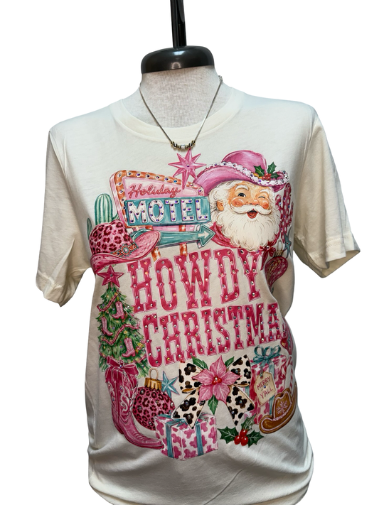 Howdy Christmas Rhinestone Graphic Tee