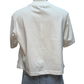 Round Neck Lace Hem Detail Top White