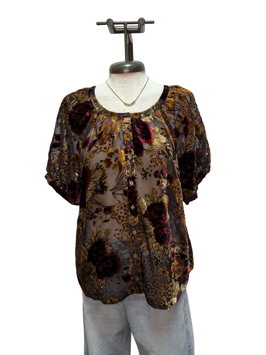 Avah Button Down Shirt Joanna Burnout