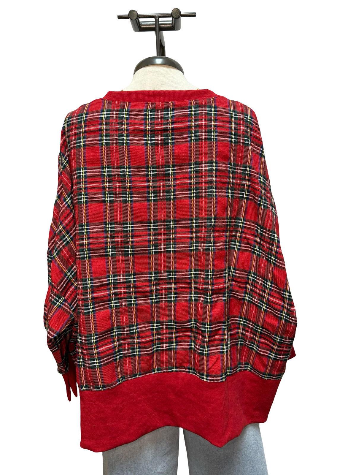 Holly Jolly Red Plaid Sherpa Sweatshirt