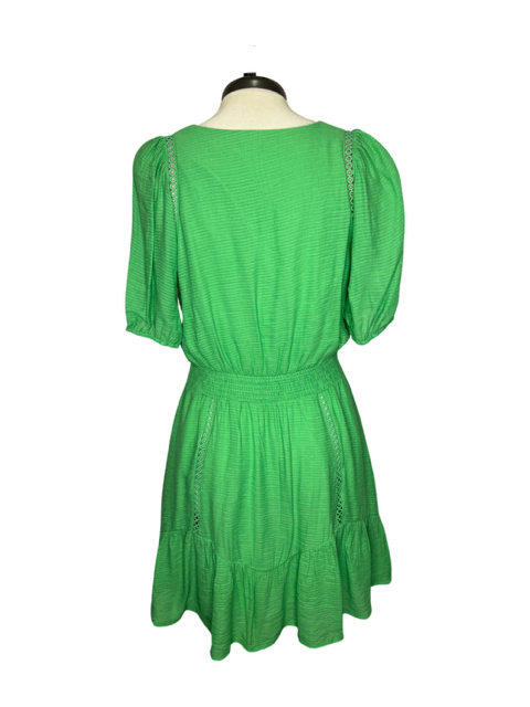 Trim Cinch Waist Dress Evergreen