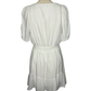 Trim Cinch Waist Dress White