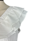 Ruch V Neck Ruffle Dress White