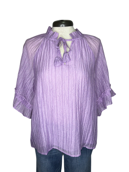 Lilac Tiered Sleeve Top