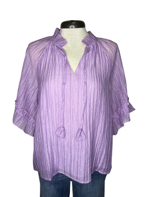 Lilac Tiered Sleeve Top