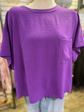 Load image into Gallery viewer, Pocket Tee- Purple
