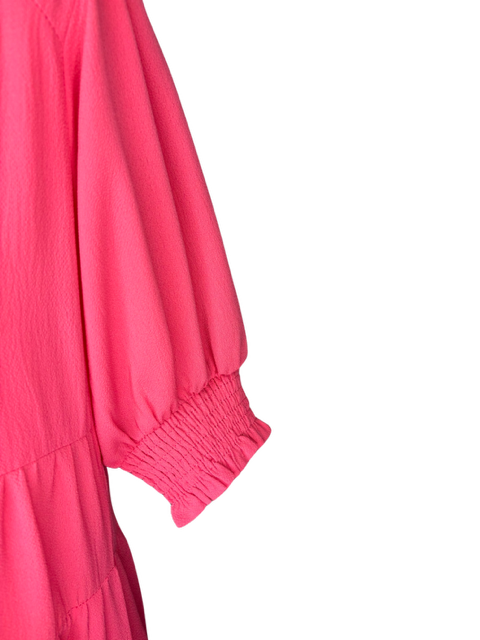 Collared Tiered Maxi Coral Pink