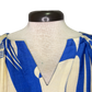 Blue Deco Trimmed Peasant Top