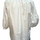 Embroidered Front Button Top Off White