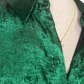Metallic Green Button Up Top