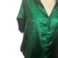 Metallic Green Button Up Top