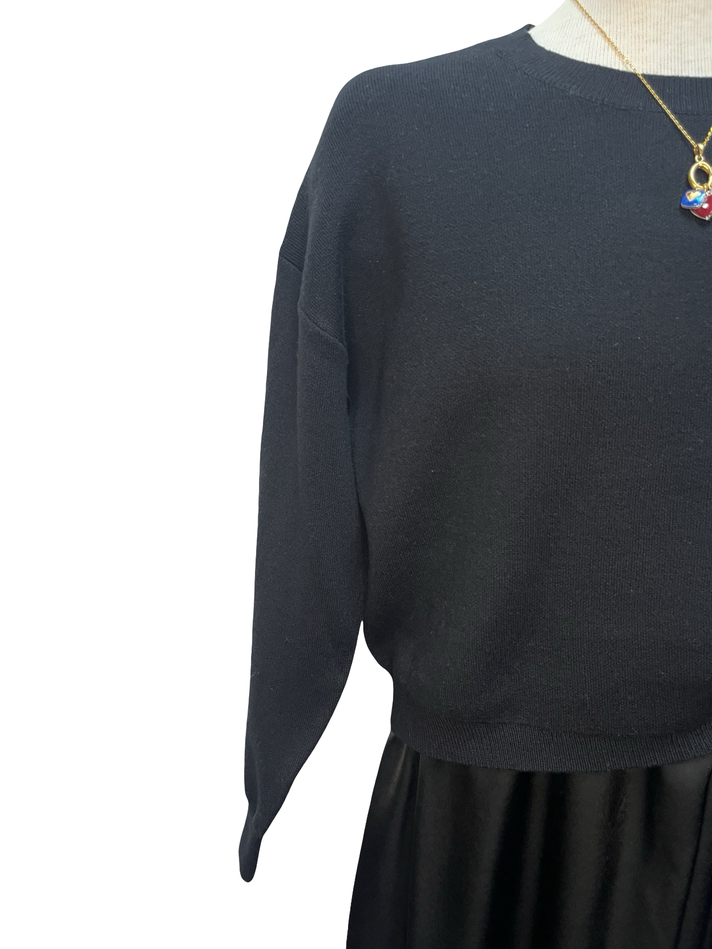 Midi Front Pleat Detail Tank Dress with Sweater