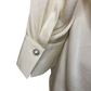 Pearl Cuff Satin Top Ivory