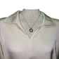 Pearl Cuff Satin Top Ivory