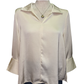 Pearl Cuff Satin Top Ivory
