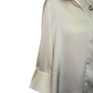 Pearl Cuff Satin Top Ivory