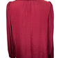 Textura V Neck Blouse Burgundy
