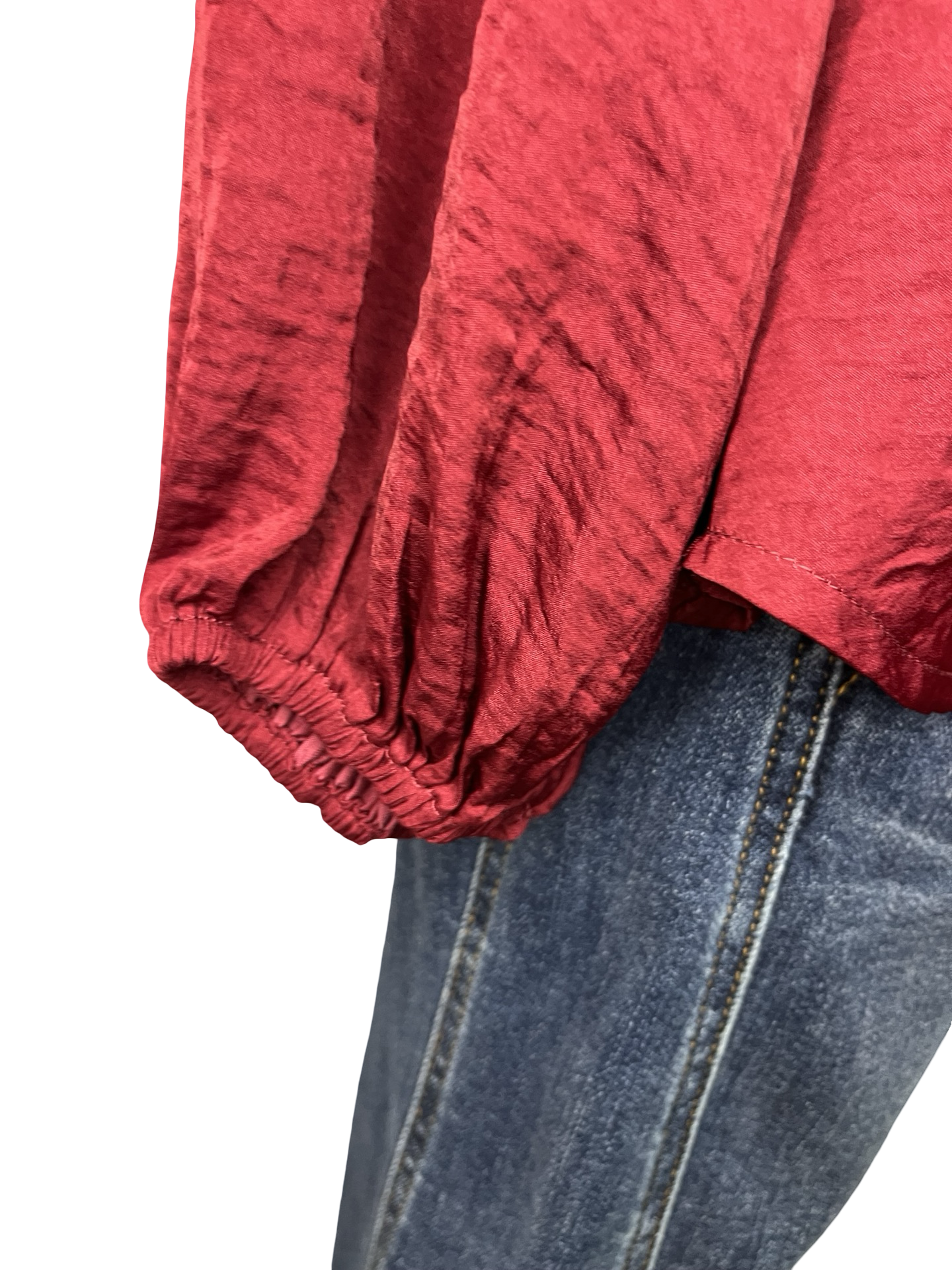 Textura V Neck Blouse Burgundy