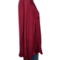 Textura V Neck Blouse Burgundy