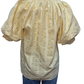 Short Puff Sleeve Stripe Top Yellow