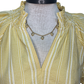 Short Puff Sleeve Stripe Top Yellow