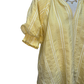 Short Puff Sleeve Stripe Top Yellow