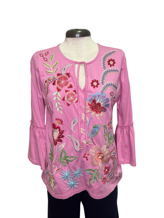 Freyde Ruffle Sleeve T Shirt Moonlite Mauve