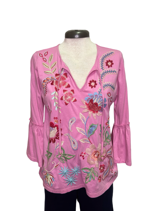 Freyde Ruffle Sleeve T Shirt Moonlite Mauve