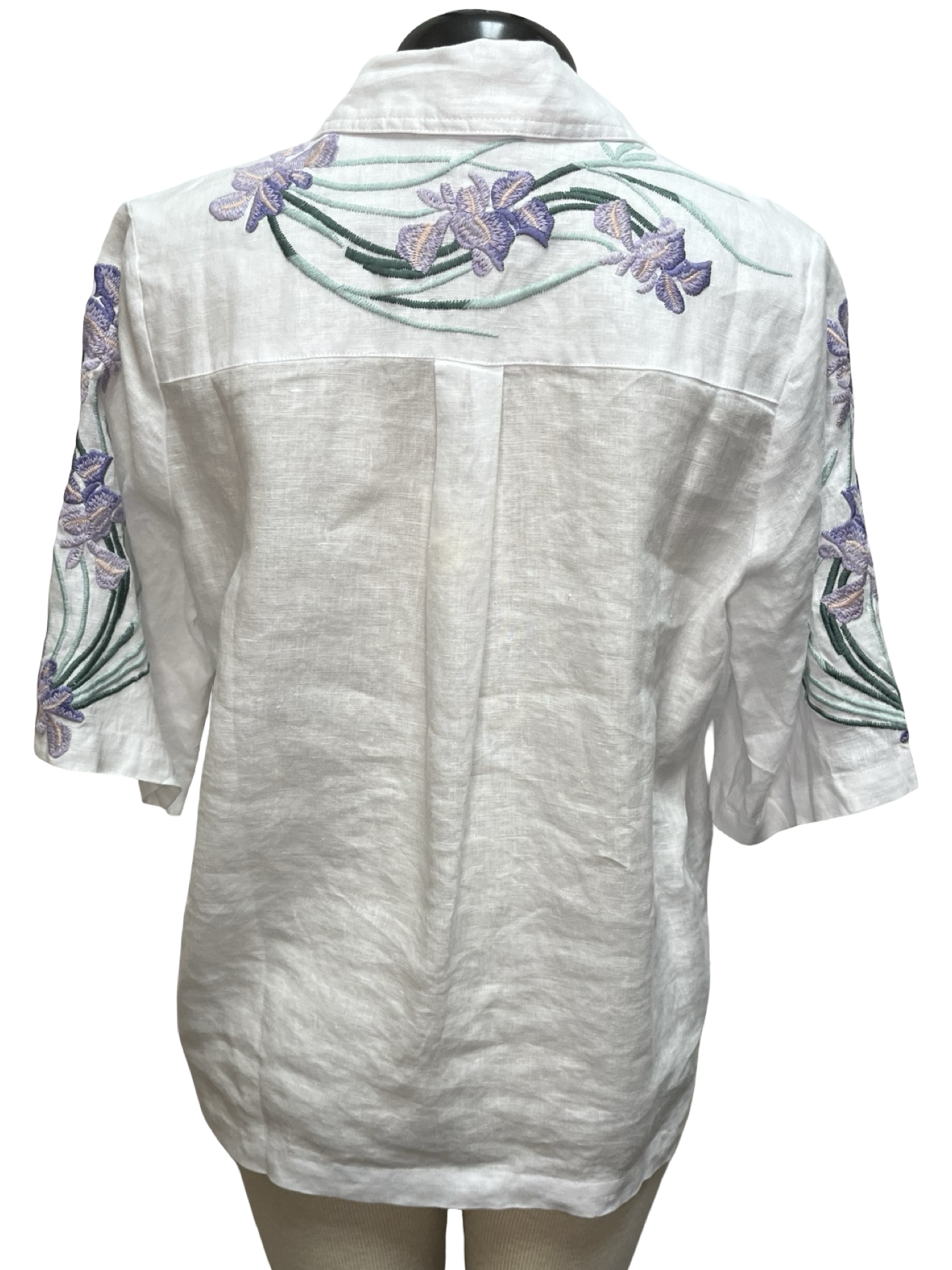 Marleigh Linen Kimono Sleeve Shirt White
