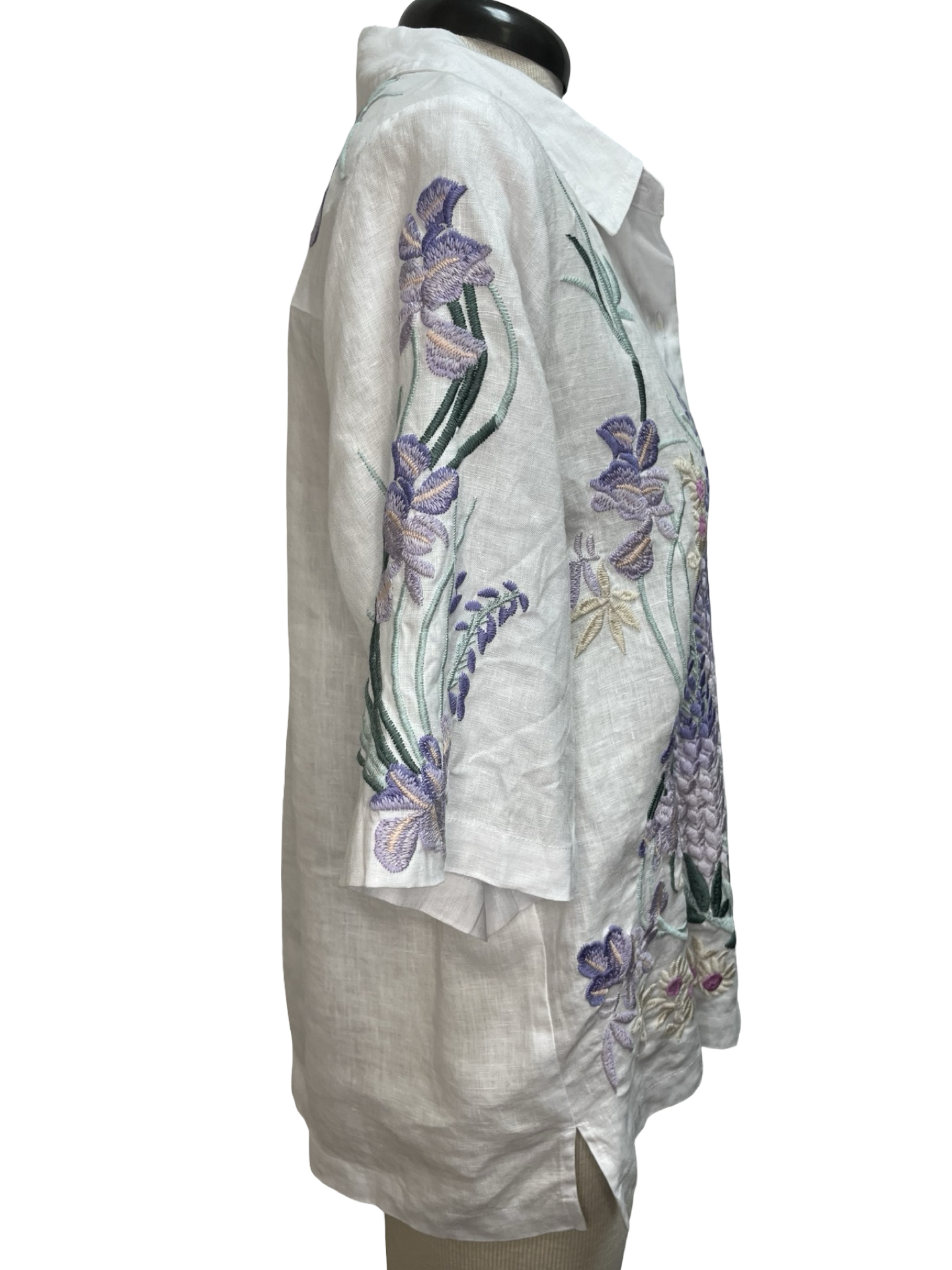 Marleigh Linen Kimono Sleeve Shirt White