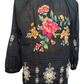 Pintuck Raglan Button Up Sunnie Black