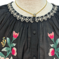 Pintuck Raglan Button Up Sunnie Black