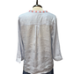 Lirielle Tie Front Blouse Blue Slub Linen