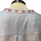 Lirielle Tie Front Blouse Blue Slub Linen