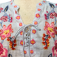 Lirielle Tie Front Blouse Blue Slub Linen