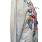 Lirielle Tie Front Blouse Blue Slub Linen