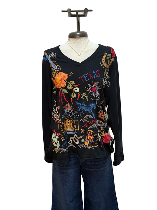 Texas Long Sleeve Slit Sleeve Tee