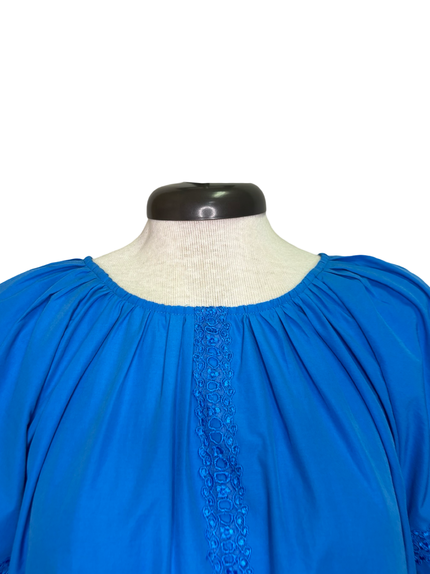 Turquoise Puff Sleeve Dress