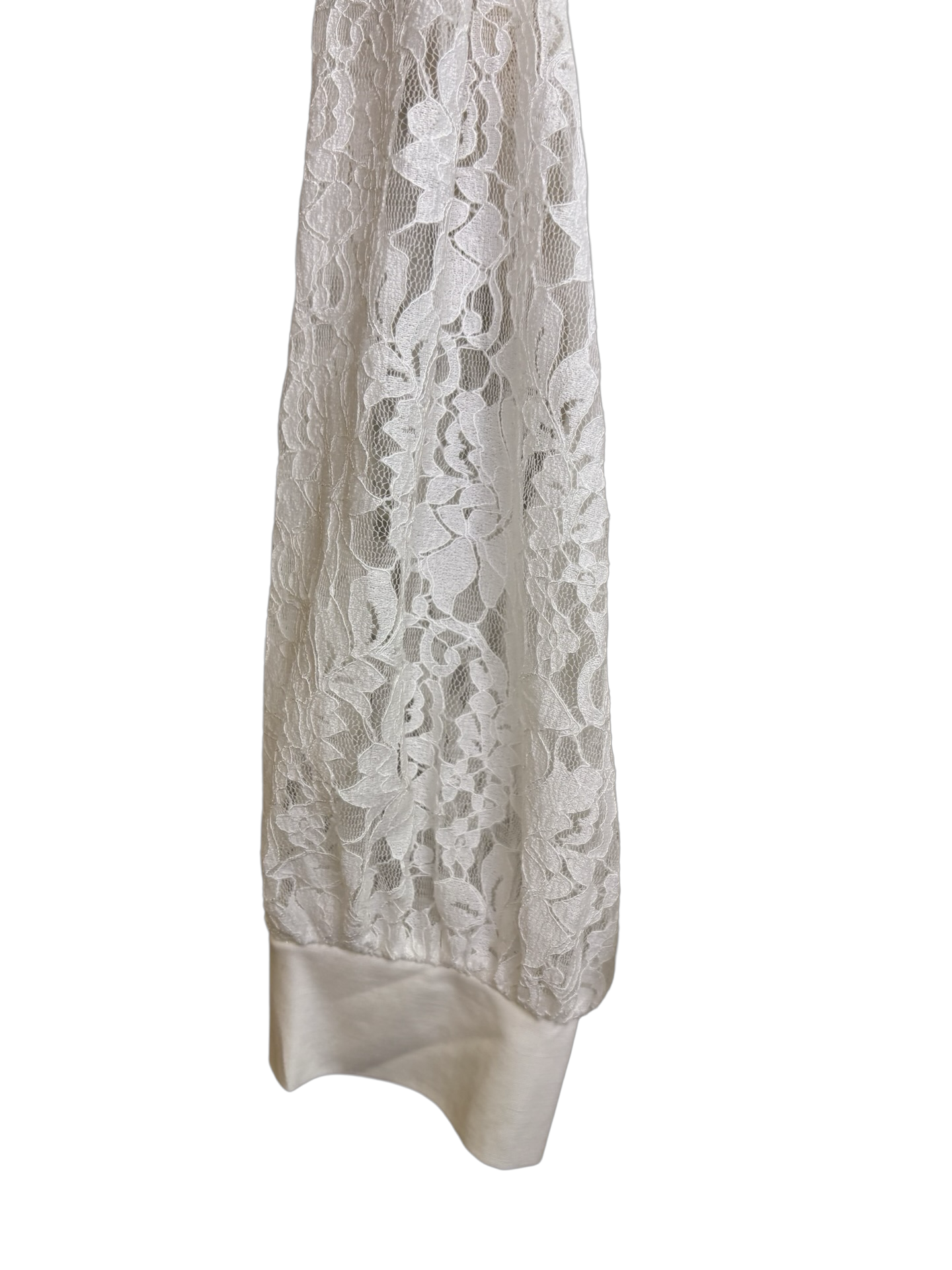 White Lace Sleeve Top