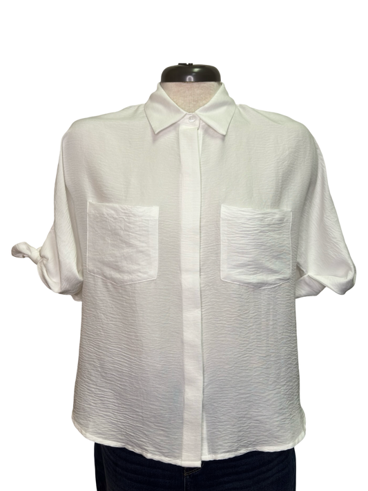 White Tie Sleeve Blouse