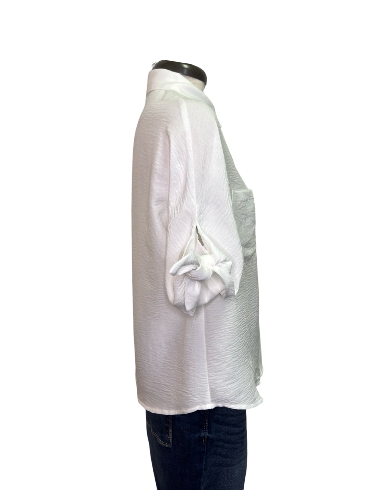 White Tie Sleeve Blouse